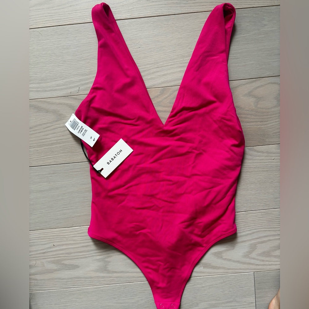 Babaton Pink Contour Bodysuit NWT